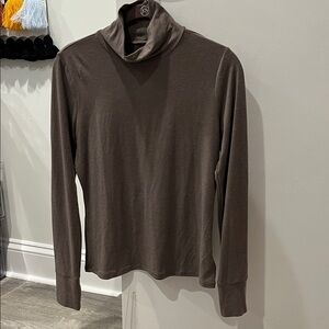 Brown GapFit Mock neck long sleeve top